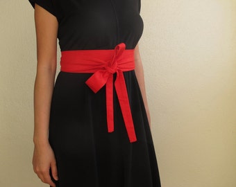 Raw Silk Obi Belt Choose Your Color Green Blue Tan Hot Pink by ccdoodle on etsy - Tapered Style - made to order