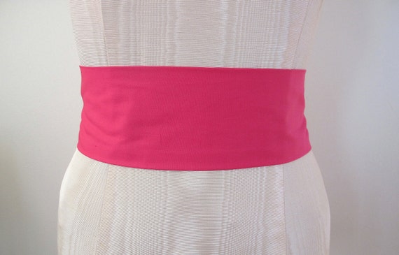 Hot Pink Sash Bridal Bridesmaid Flower Girl Sashes Cotton