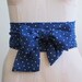 Reserved for Mary-Lou Navy Blue and White Scarf in Polka Dots Cotton Vintage Fabric - made to order - last one