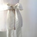Reserved for Jolene Dupioni Silk Sash in Ivory Oyster Cream by ccdoodle on etsy - custom length - made to order