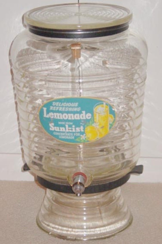 Lemonade Dispenser Soda Fountain Drug Store Glasbake Glass