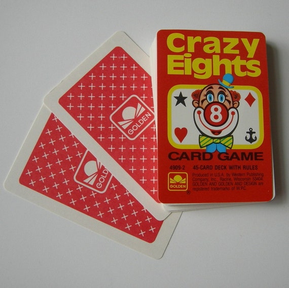 Crazy Eights Card Game by tippleandsnack on Etsy