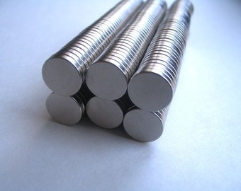 100 Neodymium Rare Earth Magnets...Size 3/8 x 1/16