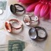 10 Adjustable Rings with Glass Inserts. Mix and Match your colors