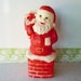 RESERVED Vintage 1960s Christmas Decoration Santa Claus Light Blow Mold
