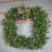 Fresh square boxwood wreath