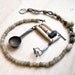 Domestic Fetish. Ceramic and Kitchen Miniatures Assemblage Chokers. Rustic Gypsy Cooking.