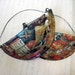 Saint. Tribal Gypsy Disc Hoops, Recycled Metal, Paper Icon.