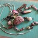 Princess Things. Dusty Pink Rustic Gypsy Victorian Tribal Assemblage Necklace.