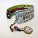 A Happy Song. Victorian Gypsy Rustic Tin Cuff with Tablet Window Colorful Czech Beads..