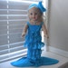 4-pc Aqua Blue Mermaid Outfit for 18 inch doll.