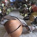 assemblage cuff, collage bracelet, vintage enamel flowers, hand dyed ribbon, acorn toggle, Monet's Garden Unique Gift For Her Under 50