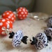 Nautical bracelet, wire srapped bracelet, mad men style bracelet, patterned vintage bead bracelet.