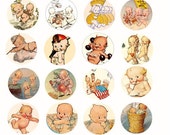 Items similar to vintage kewpie baby doll clip art Collage sheet 1.5 ...