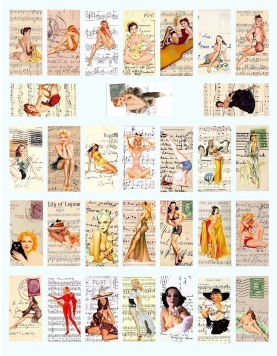 Pin Up Girls Postcards Sheet Music Vintage 50s 60s Pinups