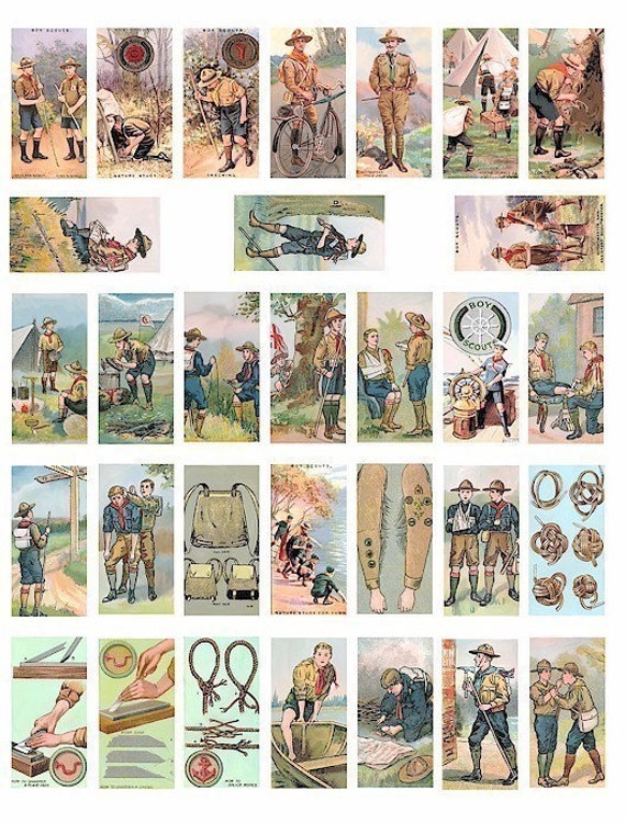 Boy scouts cub scout vintage clip art digital download domino