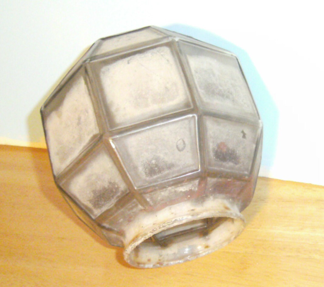 Globe Light Cover Octagon Glass White Frost Outside Lamp Cover