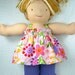 Waldorf doll top and ruffled leggings set Bamboletta outfit - Ready to ship - 15 inch 16 inch Waldorf doll clothing - Ensemble 2 pcs poupée