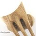 Mimosa Wood Hair Fork 3 Prong, Mini Lilli Grahtoe Studio Handmade