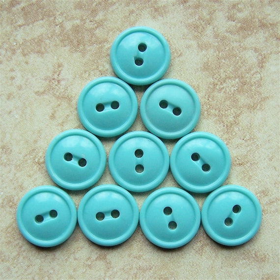 RESERVED vintage sewing buttons Aquamarine Blue by brizelsupplies