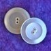 MAMMOTH Pair vintage buttons Pearlescent 1 7/8" x2