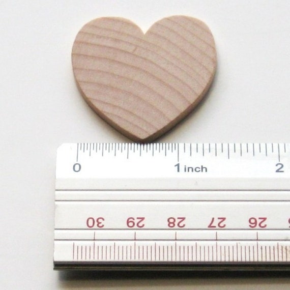 Unfinished Wooden Hearts 1.5 inch Pack of 100