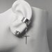 EAR CUFF Sterling Silver Cross Ear Clip Band Wrap ECRSS
