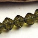 Ribbed Transparent Light Green Lampwork beads by Pink Beach Studios