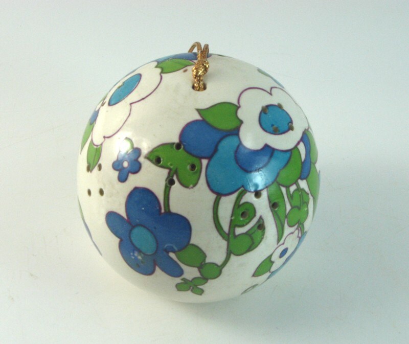 Vintage Mid Century Ceramic Pomander Potpourri Ball Japan