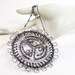 Artisan Sterling Silver, Labradorite and Iolite Necklace - Full Moon, Handmade