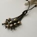 Gold pearl leather necklace, long necklace, adjustable necklace, boho,