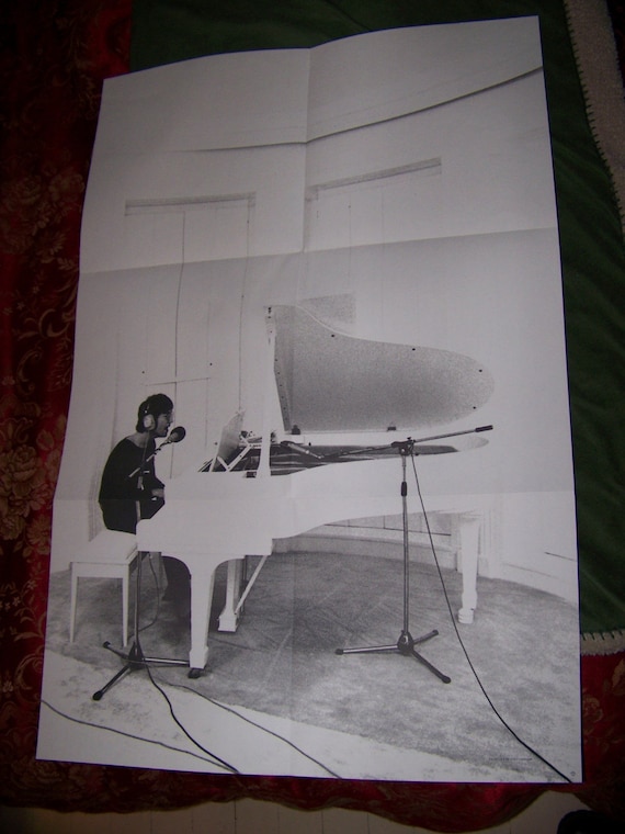 John Lennon Original Imagine Poster Vinyl LP White Piano