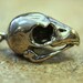 Hawk Skull Necklace - Bronze Hawk Skull Pendant Necklace Kestrel Falcon Skull 103