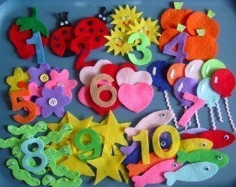 Numbers Children's Flannel Board Felt Set