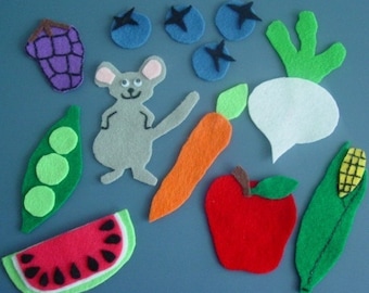 LUNCH Children's Flannel Board Felt Set