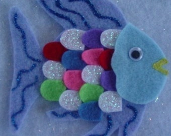 Rainbow Fish Children's Flannel Board Felt Set