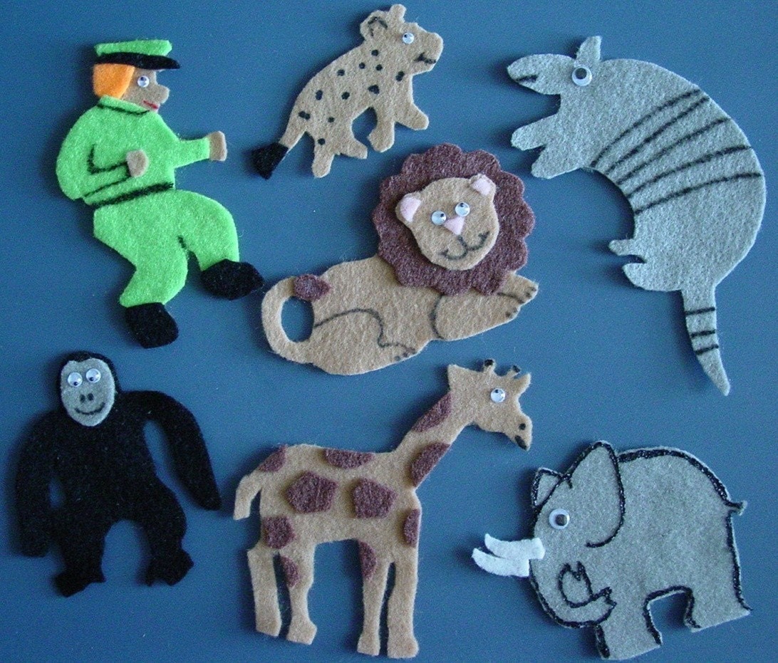 GOODNIGHT GORILLA Childrens Flannel Board Story Felt Set