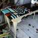 Arts & Crafts Inspired French Provincial Sofa Table - Shabby Chic Distressed Finish