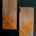 Modern String Art Wooden Tablet - Set of 2 - Yellow Circular Geometric on Distressed Grey
