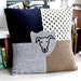 SALE - Whippet - Greyhound Print Patchwork Cushion
