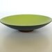 Krenit Chartreuse Enamel Shallow Bowl