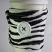 Zebra print Coffee cup sleeve / coffee cup cozy coffee cup cozy reuseable eco friendly
