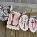 Vintage-like "Little Lady" Baby shower banner with damask