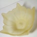 Vintage Viking Glass Bowl Spiked Five Petal Lotus Bowl Frosted Yellow Glass