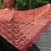 burgundy orange shawl in merino silk and bamboo (Elementals II - Fire)