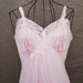 vintage 60s Cotton Candy Pink Lacey Full Slip Dress Sz S M 34