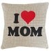 Love Mom Word Pillow, Text Letters, Mother, Love, Unusual Gift, Neutral Taupe, Mom Birthday Pillow, Accent Sofa Pillow, 18x18