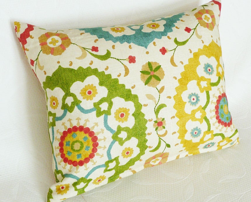 Suzani Throw Pillows 18x18 Colorful Cushion Cover