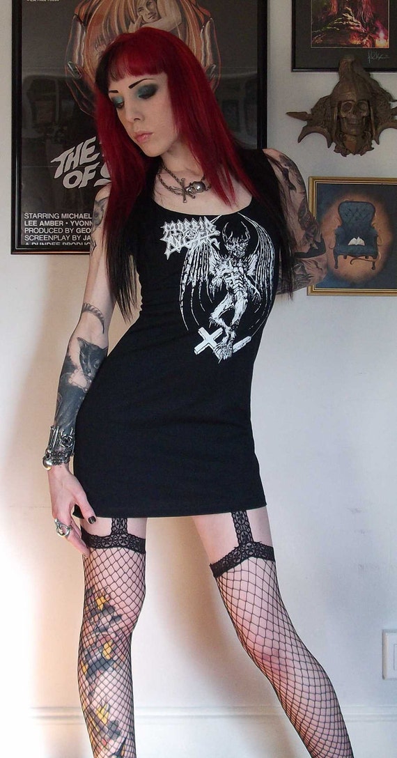 Morbid Angel Girls Mini Tank Dress Death Metal