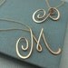 Reserved for drrd-3/4 inch 14k gold Calligraphy Necklace